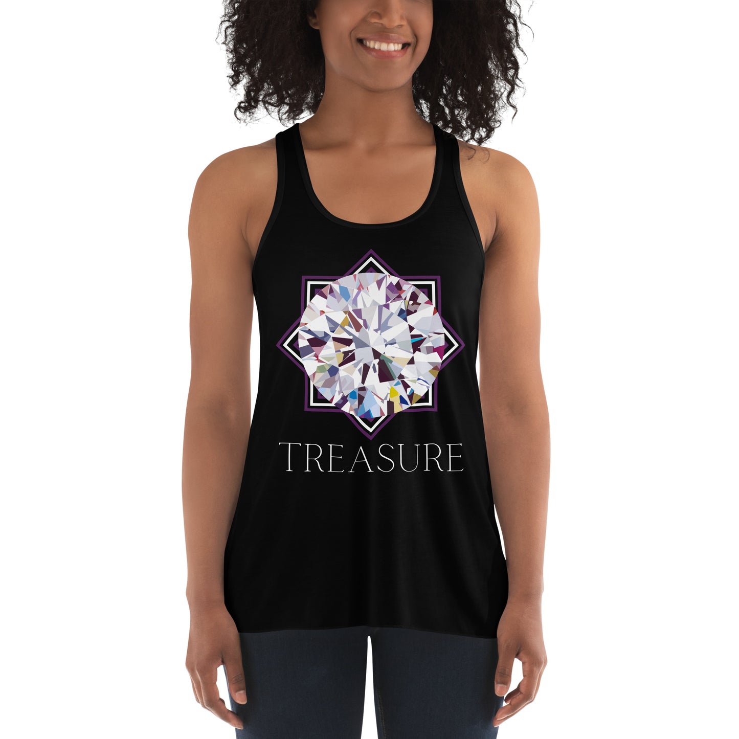 TREASURE Black Racerback Tank