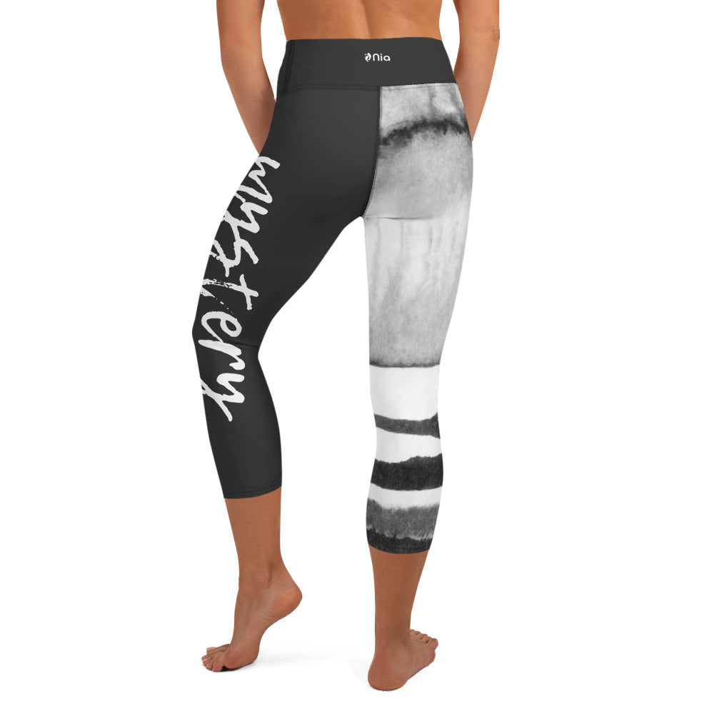 MYSTERY Light Grey Split Capri Leggings