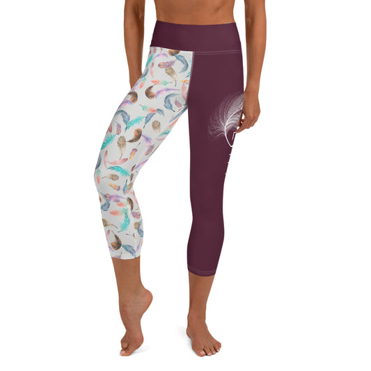 LEVITY Split Plum Capri Leggings