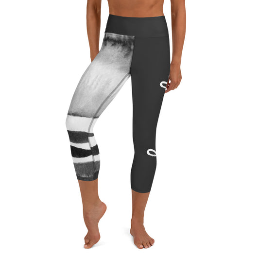 MYSTERY Light Grey Split Capri Leggings