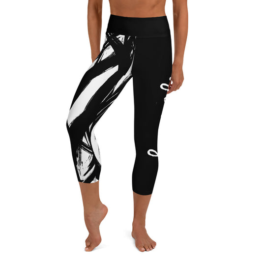 MYSTERY Black Split Capri Leggings