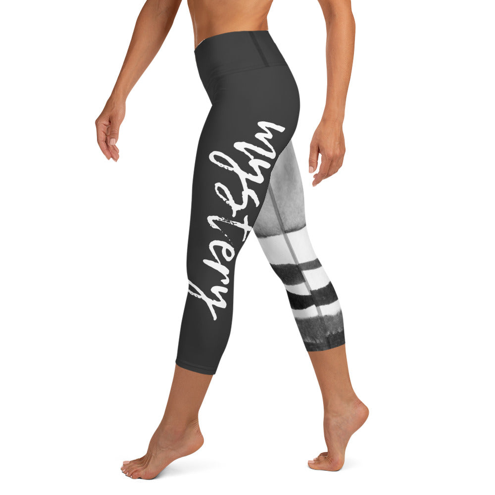 MYSTERY Light Grey Split Capri Leggings