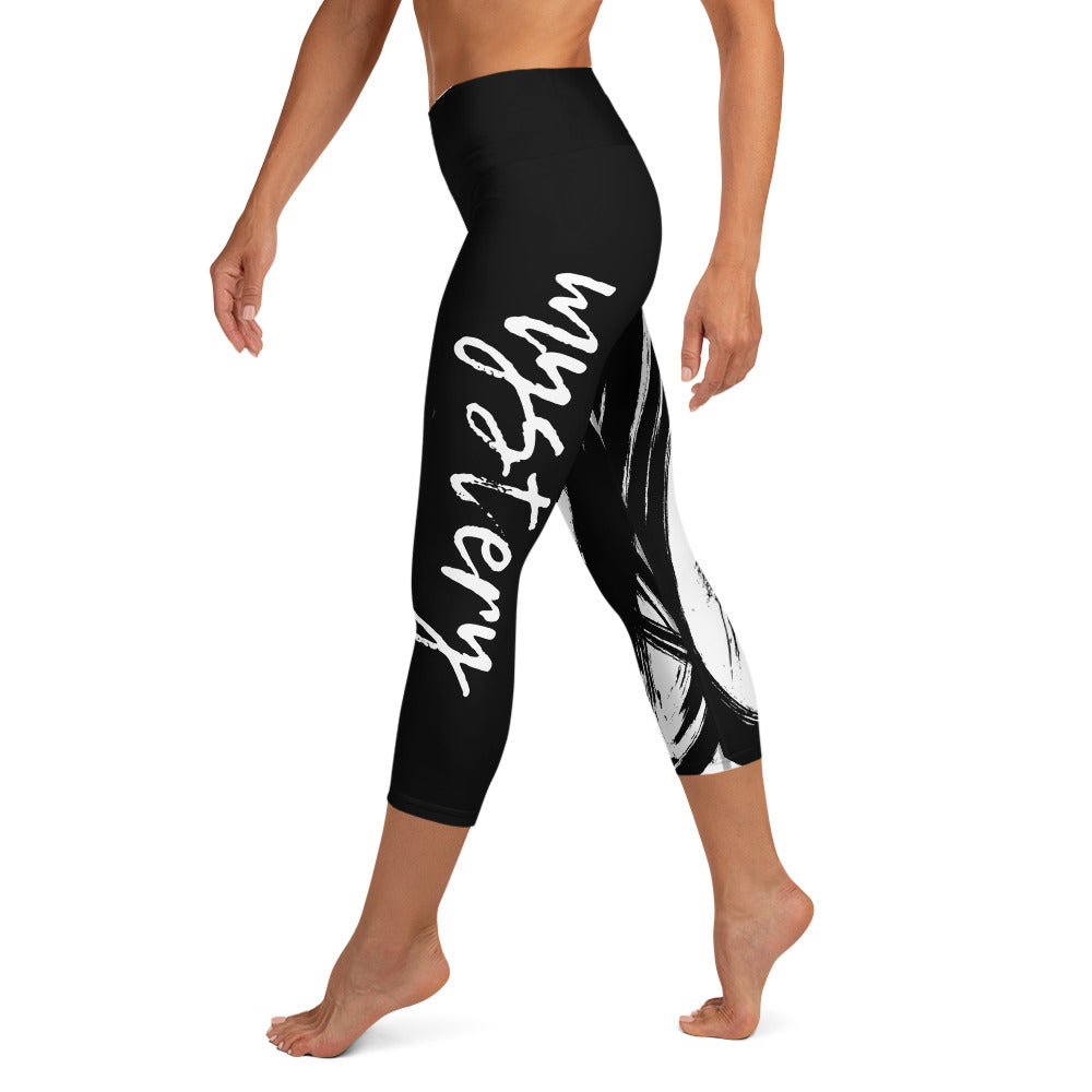 MYSTERY Black Split Capri Leggings