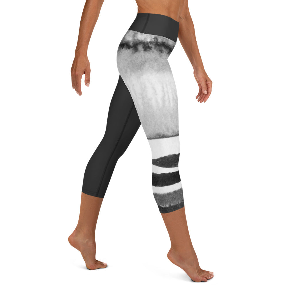 MYSTERY Light Grey Split Capri Leggings