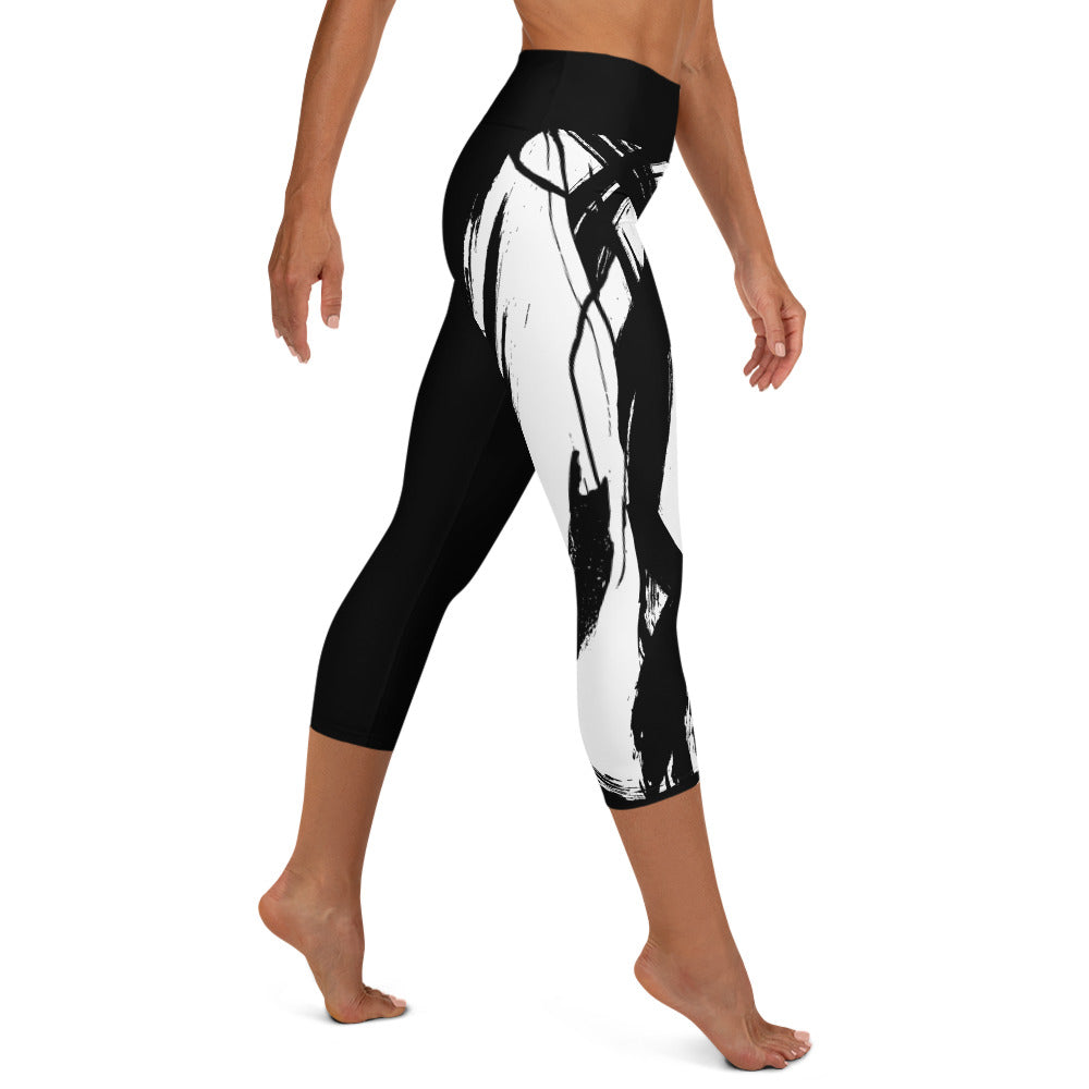 MYSTERY Black Split Capri Leggings
