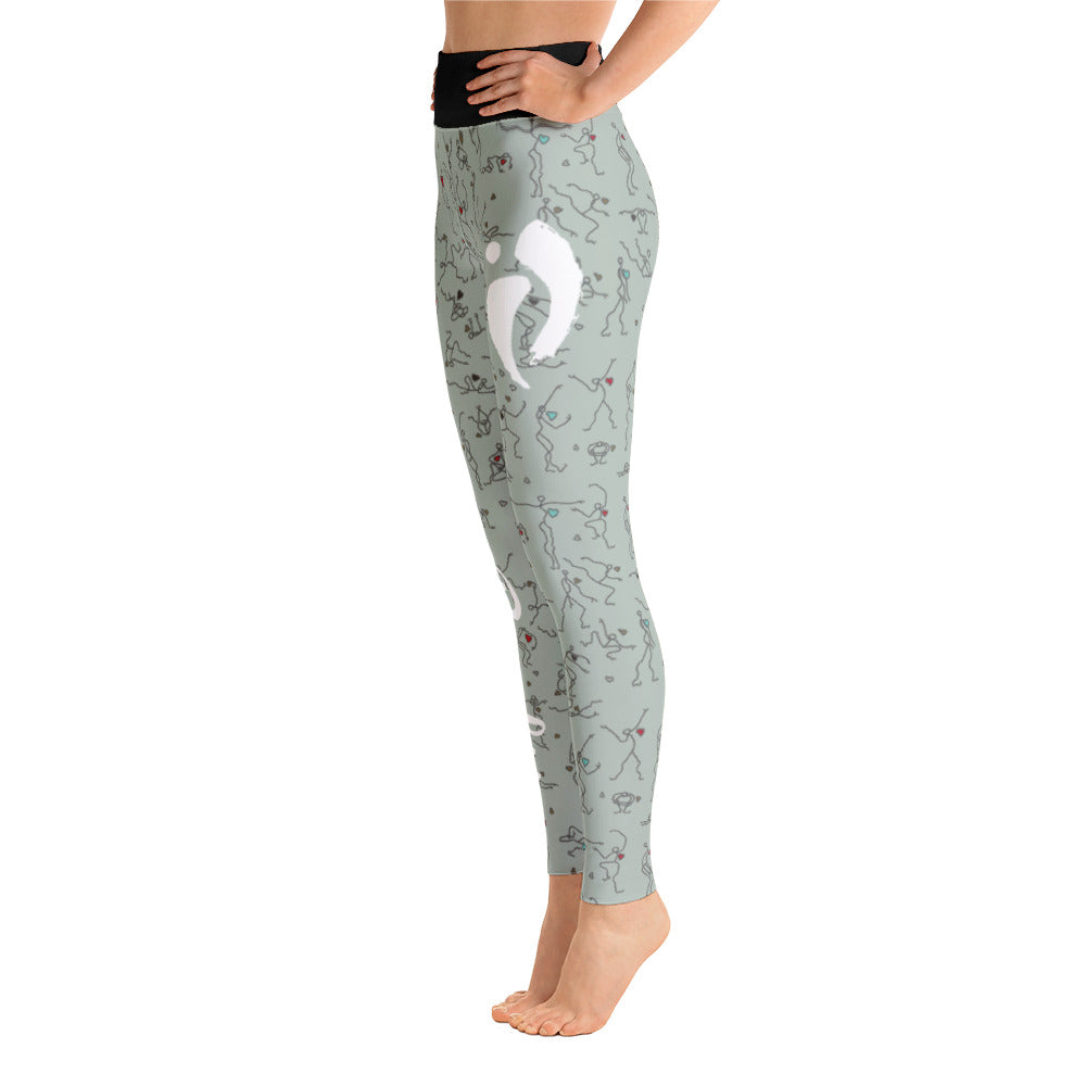 Leggings - "Debbie's Dancers" Original Art - Grey