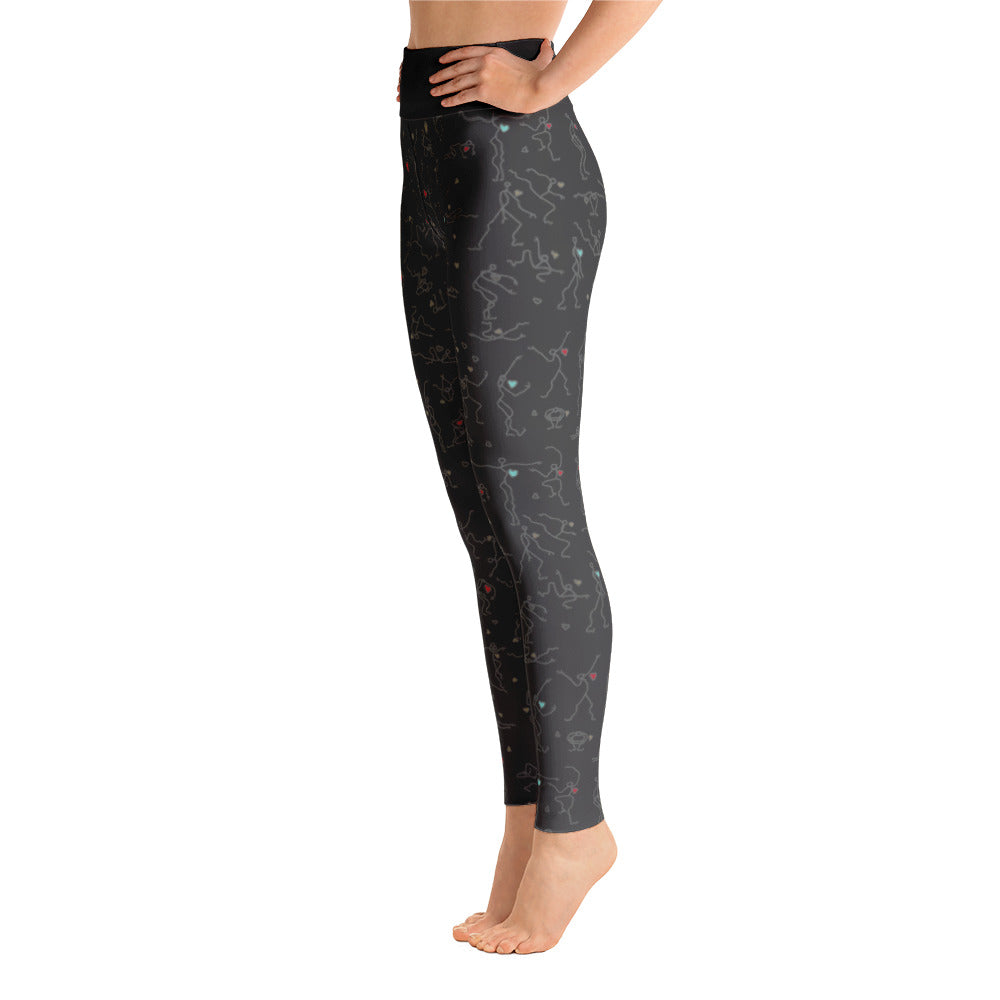 Leggings - "Debbie's Dancers" Original Art - Grey Ombre