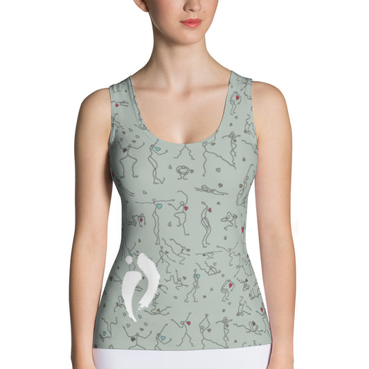 Form-fitting Tank Top - "Debbie's Dancers" Original Art