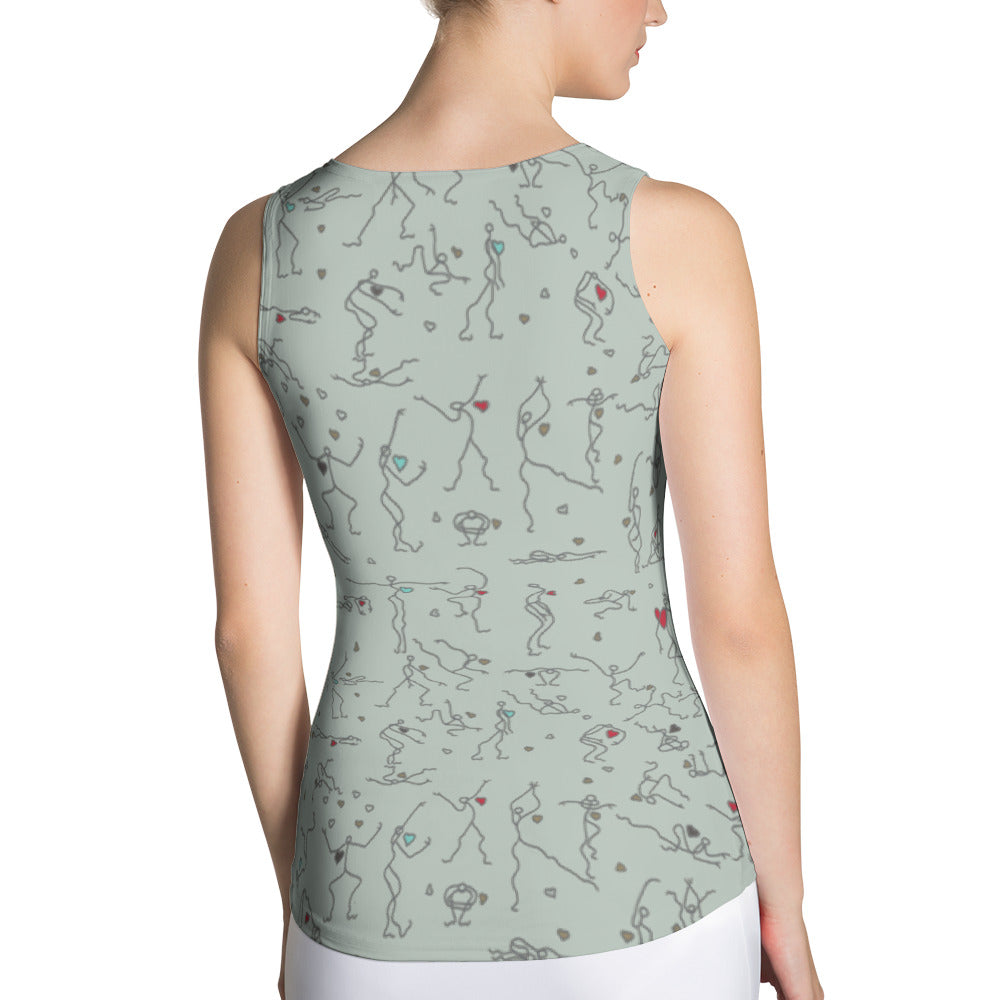 Form-fitting Tank Top - "Debbie's Dancers" Original Art
