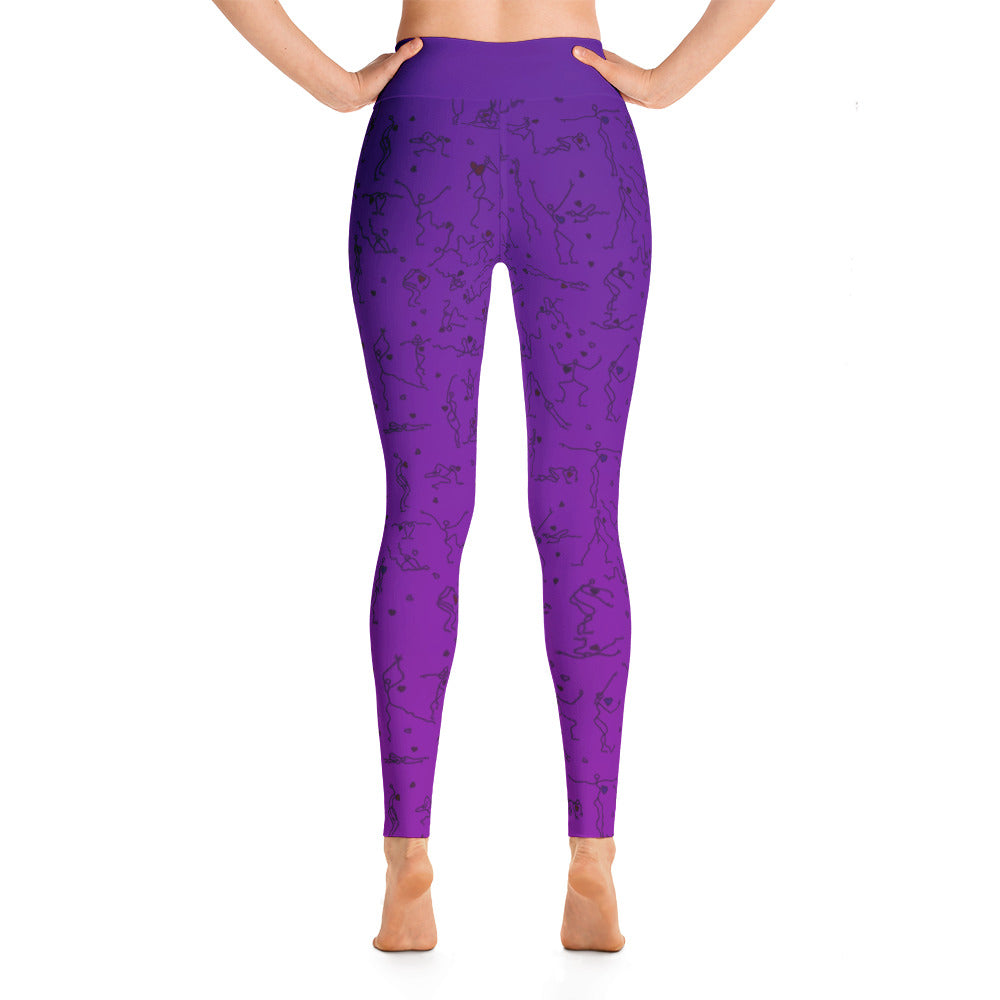Leggings - "Debbie's Dancers" Original Art - Purple Ombre
