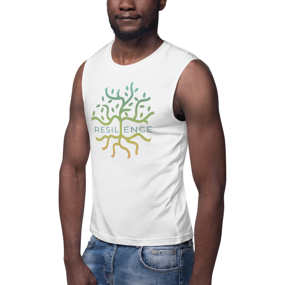 RESILIENCE White Unisex Muscle Tank