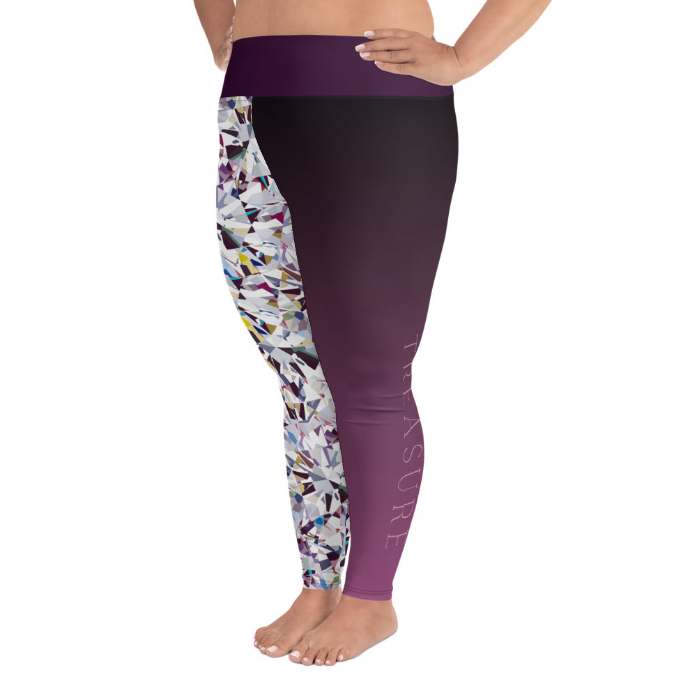 TREASURE Plus Size Split Leggings