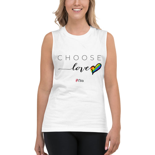 Choose Love Pride Unisex Muscle Tank