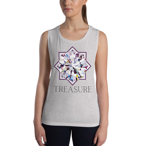 TREASURE Women's Grey Muscle Shirt