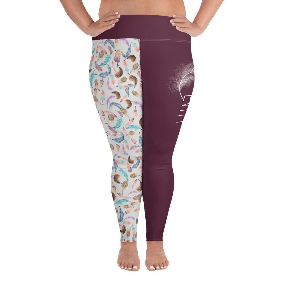 LEVITY Spit Plum Plus Size Leggings