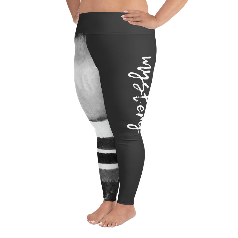 MYSTERY Light Grey Split Plus Size Leggings