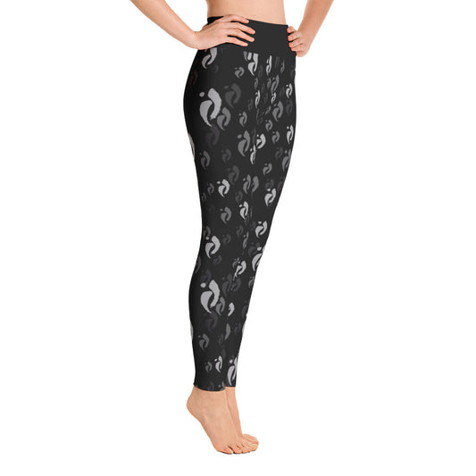 Leggings - Nia Swish Greys on Black