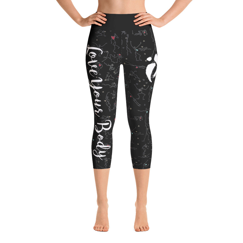 Capri Leggings - "Debbie's Dancers" Original Art - Black