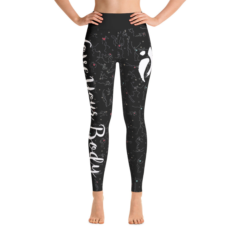 Leggings - "Debbie's Dancers" Original Art - Black