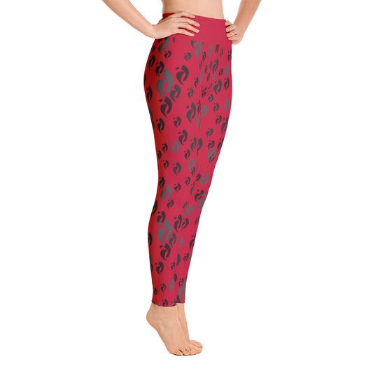 Leggings - Nia Swish Blacks on Red