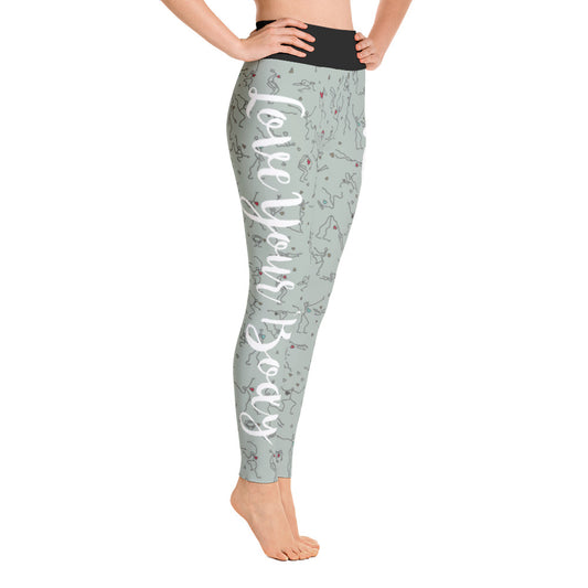 Leggings - "Debbie's Dancers" Original Art - Grey