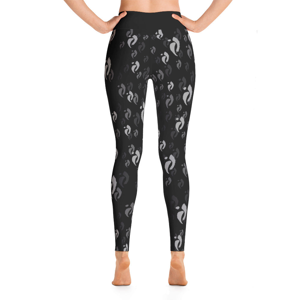 Leggings - Nia Swish Greys on Black