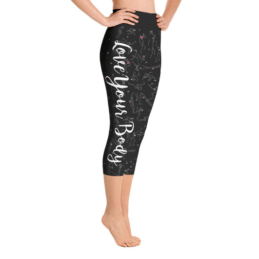 Capri Leggings - "Debbie's Dancers" Original Art - Black