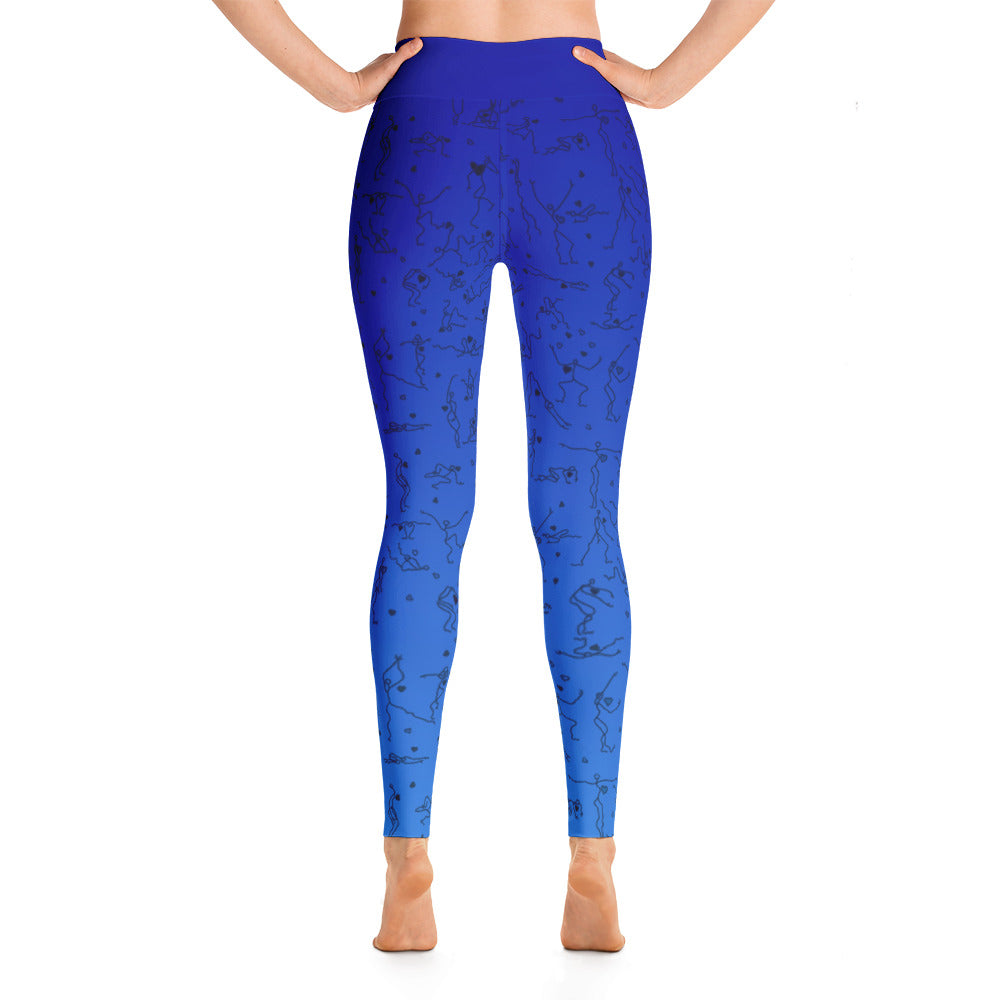 Leggings - "Debbie's Dancers" Original Art - Blue Ombre