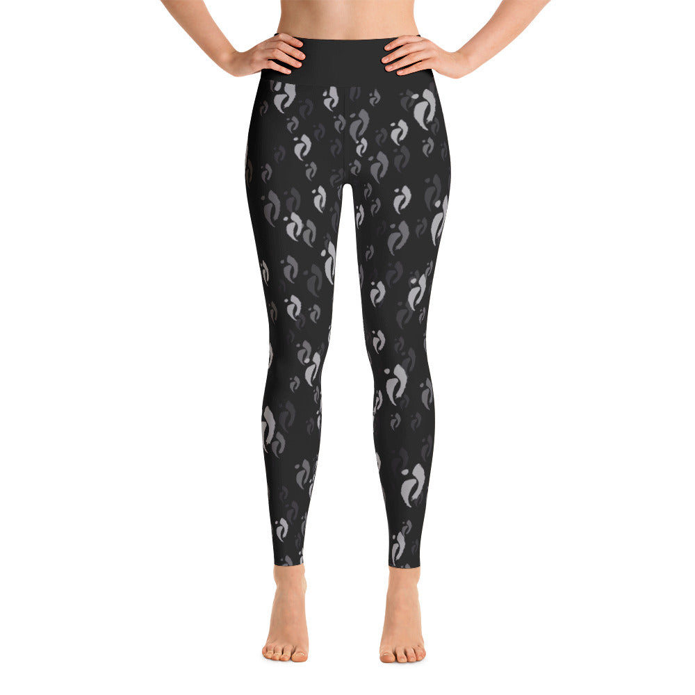 Leggings - Nia Swish Greys on Black