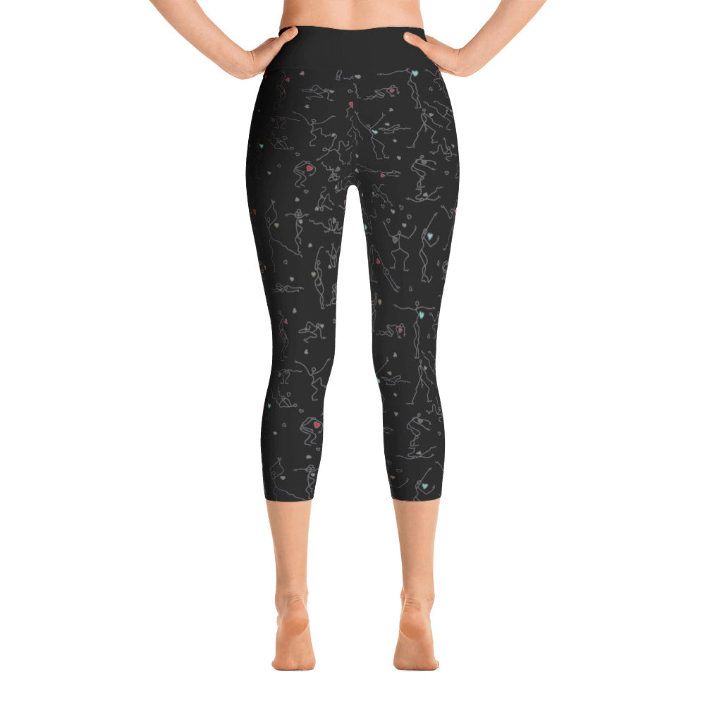 Capri Leggings - "Debbie's Dancers" Original Art - Black