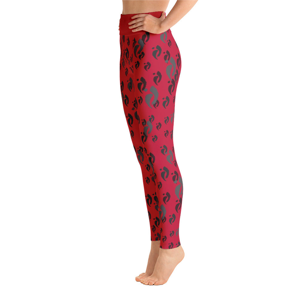 Leggings - Nia Swish Blacks on Red