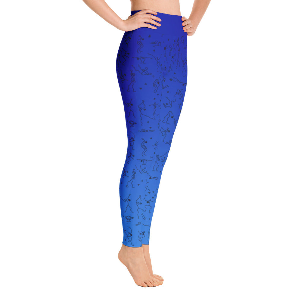 Leggings - "Debbie's Dancers" Original Art - Blue Ombre