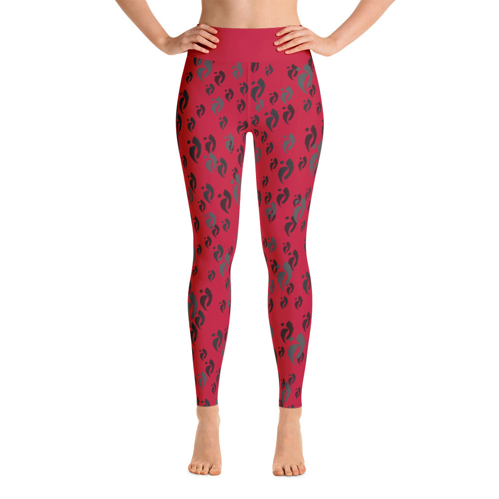 Leggings - Nia Swish Blacks on Red