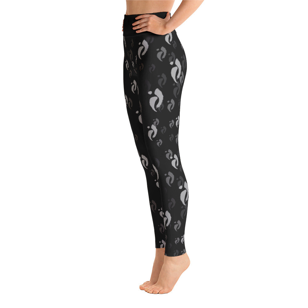 Leggings - Nia Swish Greys on Black