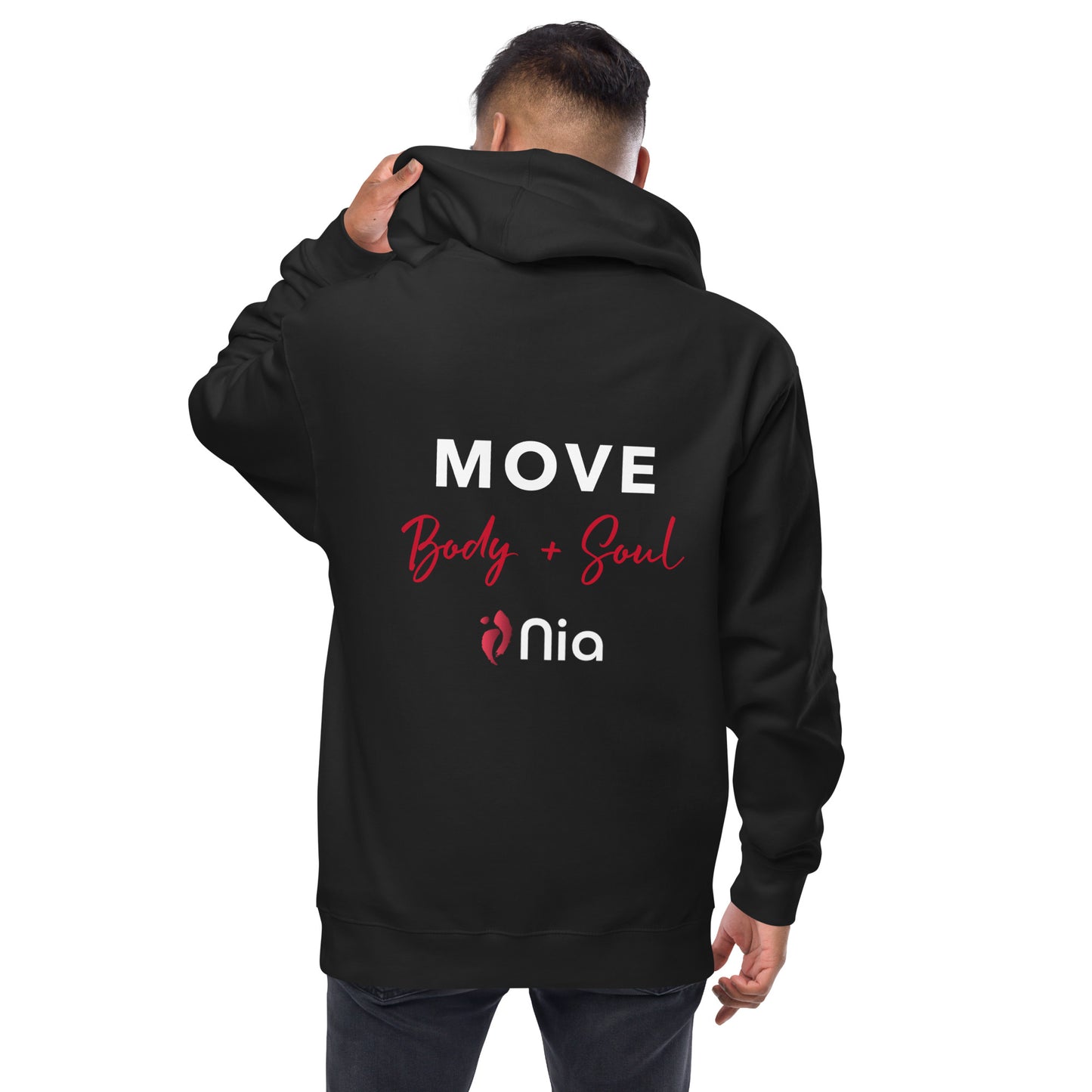 Nia® Move Body + Soul Unisex Fleece Zip Up Hoodie